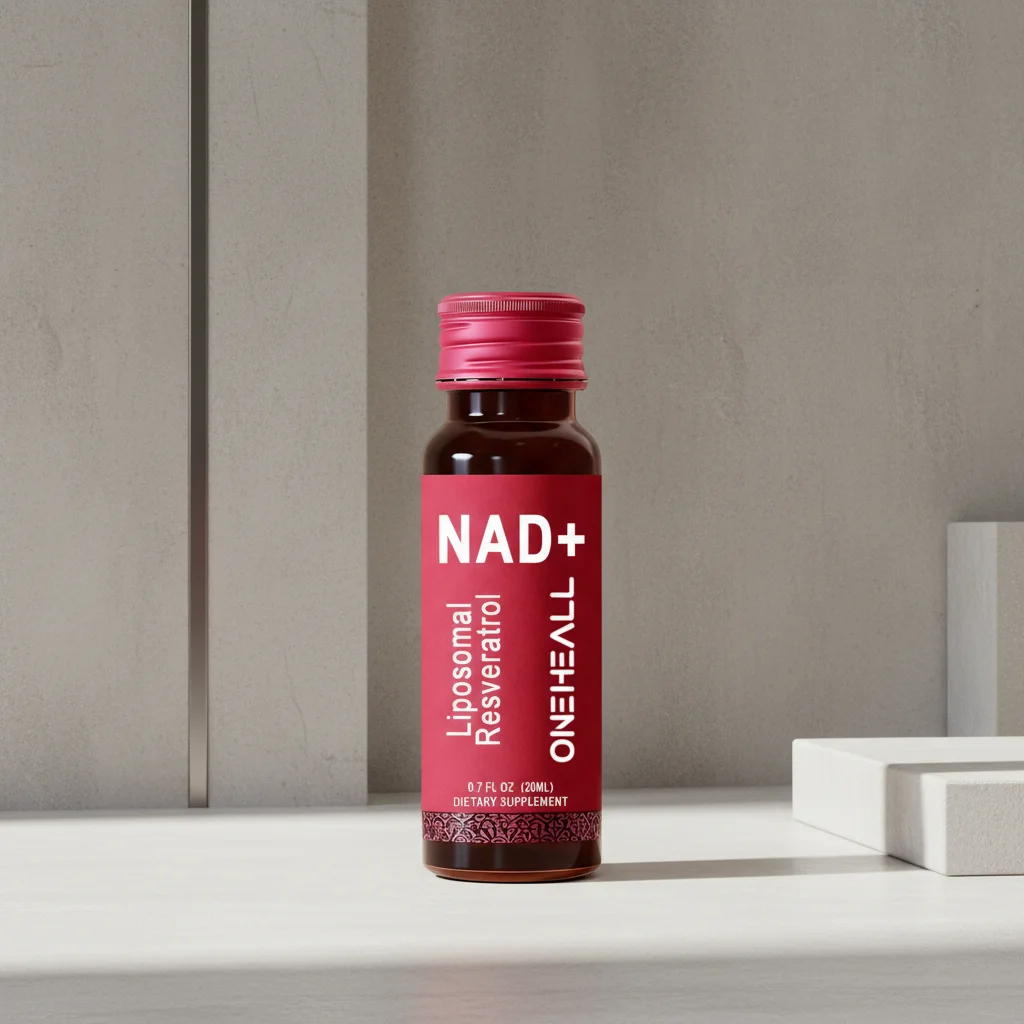 ONEHEALL Ultra High Absorption NAD+ & Resveratrol Supplement Drink Anti-Aging Antioxidant Health Support Liquid