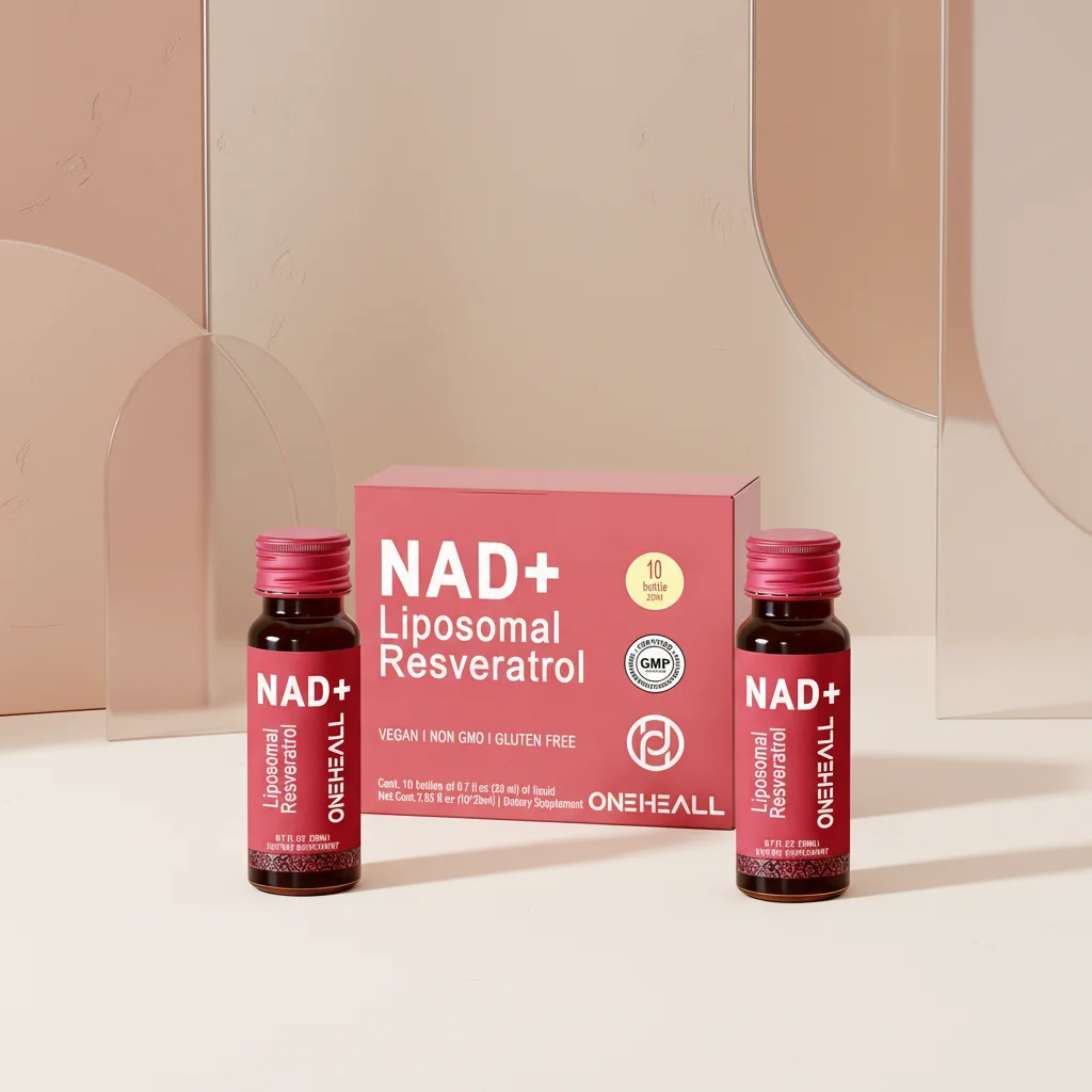 ONEHEALL Ultra High Absorption NAD+ & Resveratrol Supplement Drink Anti-Aging Antioxidant Health Support Liquid