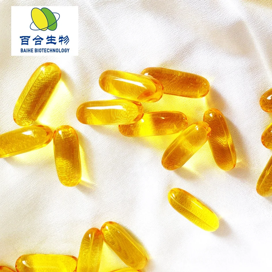 GMP Halal Pure Liquid Fish Oil Soft Capsule Immune Support Vitamin A/D Cod Liver Oil Softgel Bulk for Children