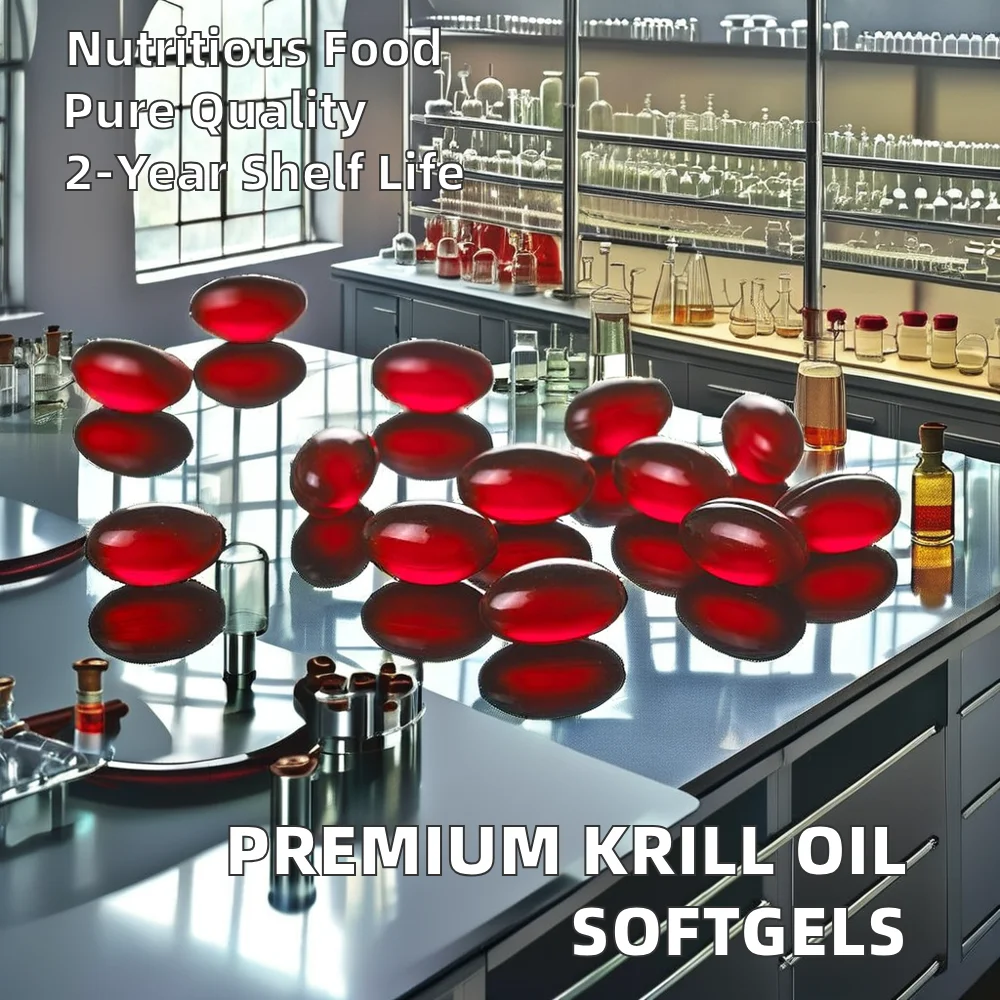 Best High Quality Customized Private Label Liquid Krill Oil Softgel with Astaxanthin & EPA/DHA Natural Organic 3-Year Shelf Life