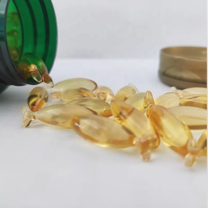 OEM Cod Liver Oil Softgel 500mg Omega 3 Fatty Acids With DHA EPA Fish Oil Capsules Support for Heart Brain Immunity Health