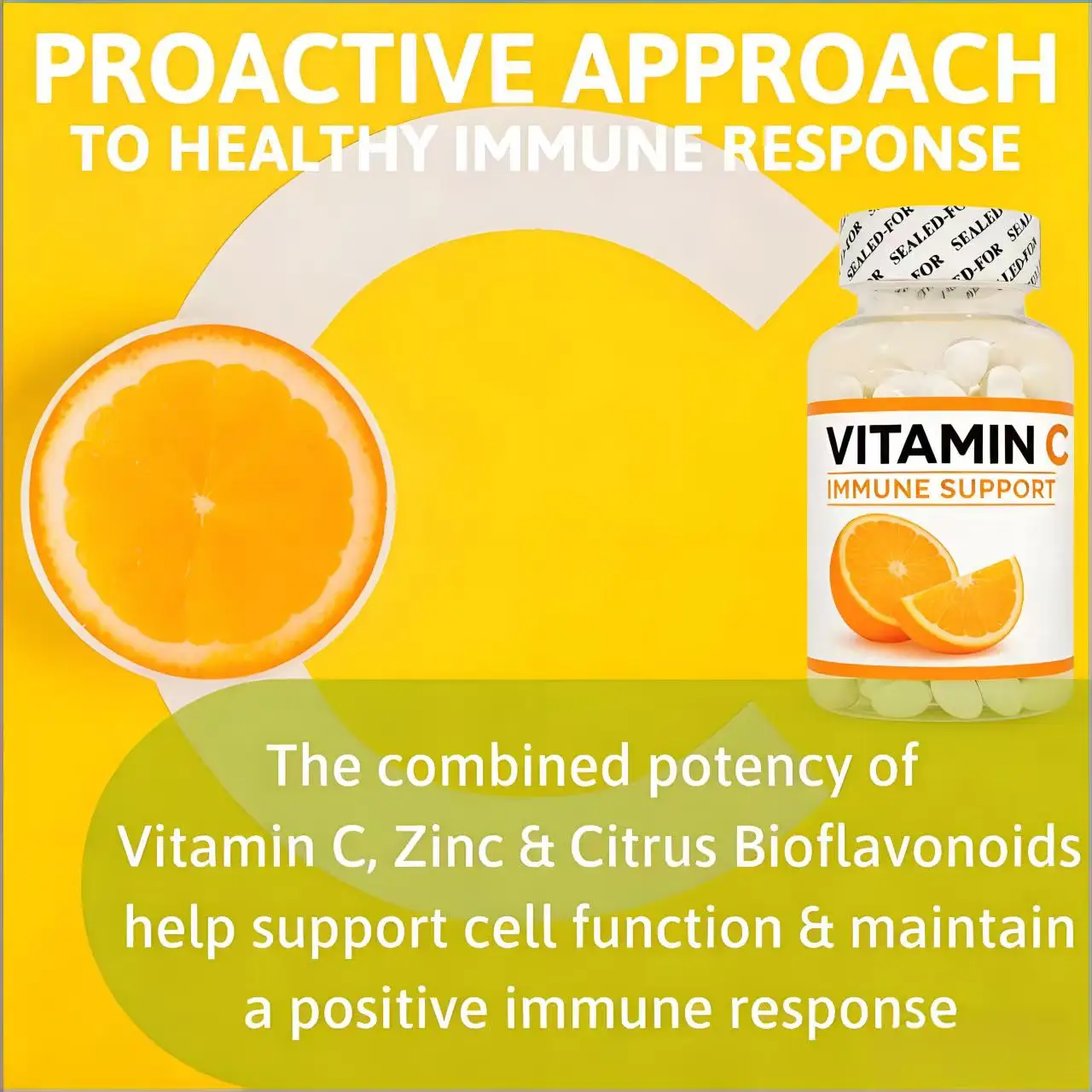 OEM/ODM Vitamin C Daily Immune Support Tablet Candy Natural Fruity Antioxidant in Bottle