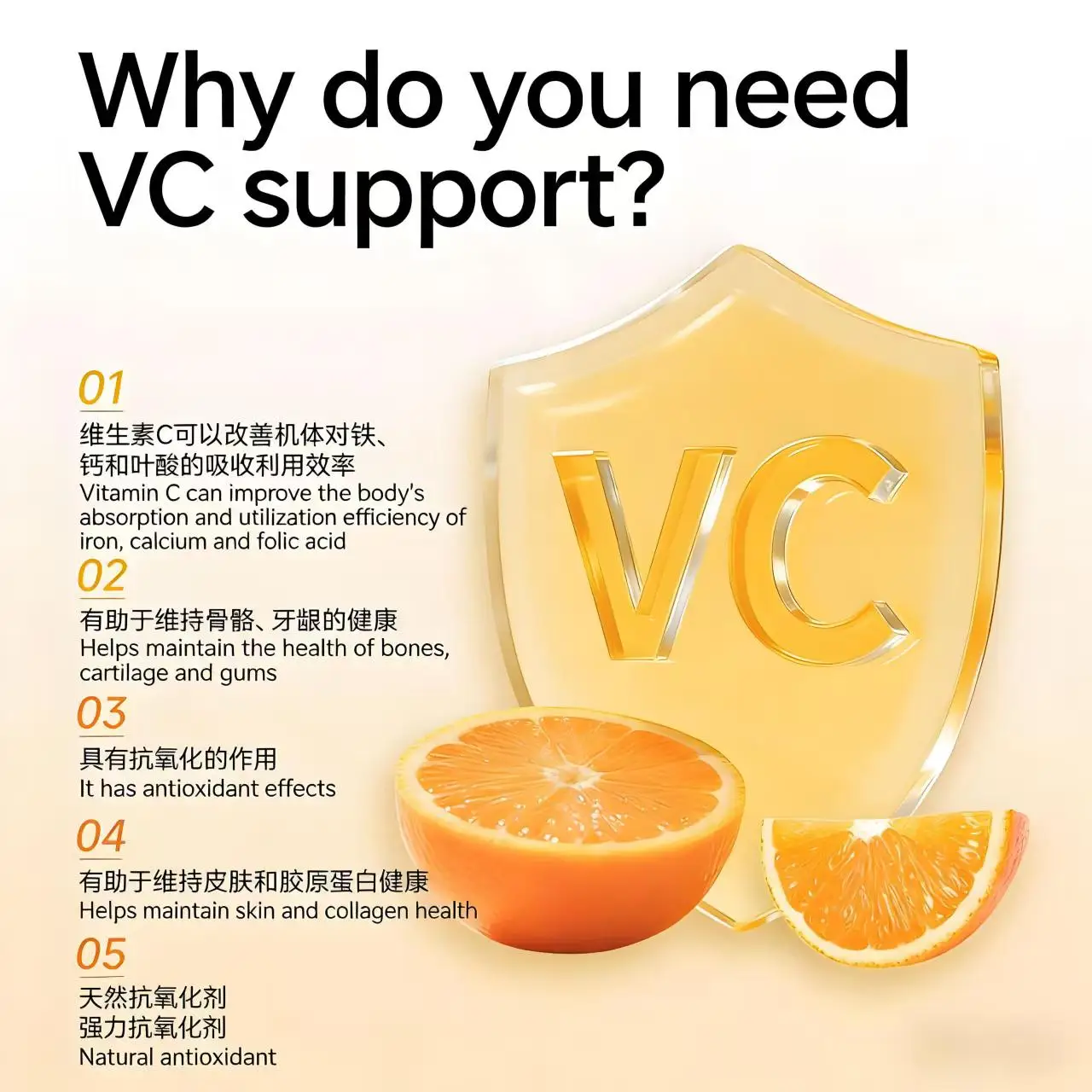 Liposomal Vitamin C Antioxidant High Absorption Tablet Candy Promotes Healthy Growth and Immune Support