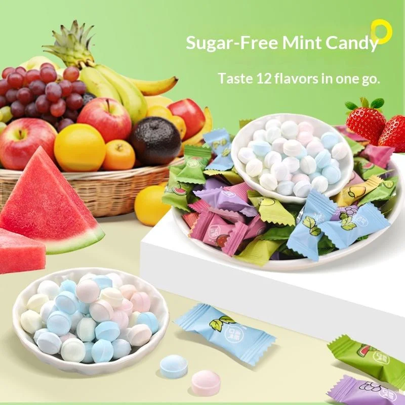 Wholesale Fruit Flavored Fresh Breath Sugar Free Vitamin C Mint Candy Tablet