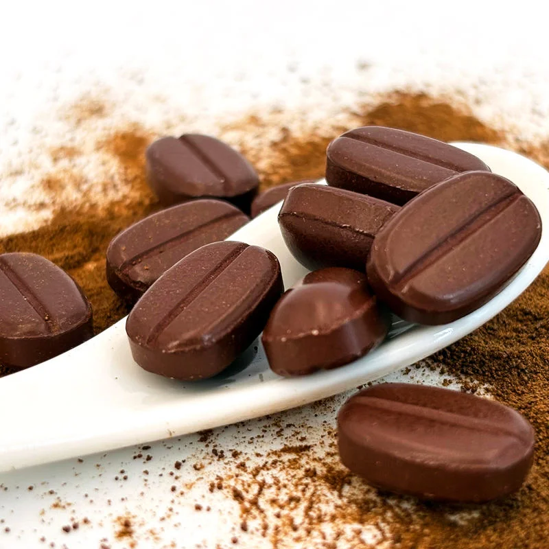 Factory Wholesale High-quality Coffee Candy Customizable Chewable Coffee Bean Tablets Candy Coffee Xylitol Kosher Box Pieces