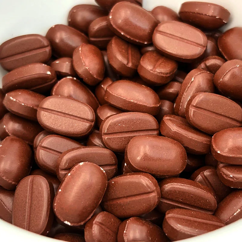 Factory Wholesale High-quality Coffee Candy Customizable Chewable Coffee Bean Tablets Candy Coffee Xylitol Kosher Box Pieces