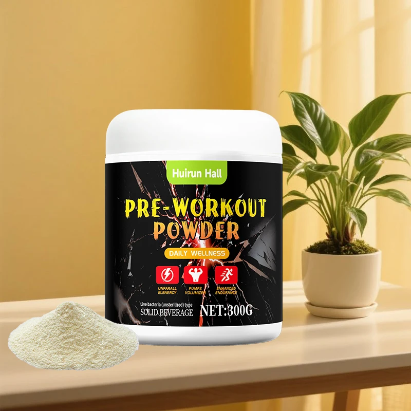 OEM Custom Flavor Sugar-Free Pre-Workout Energy Booster Powder Sports Supplement Caffeine Beta-Alanine Men Plant-Based Beverage