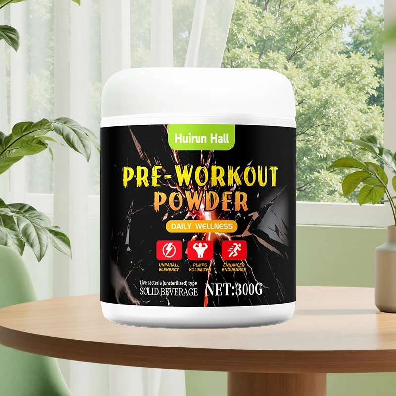 OEM Custom Flavor Sugar-Free Pre-Workout Energy Booster Powder Sports Supplement Caffeine Beta-Alanine Men Plant-Based Beverage
