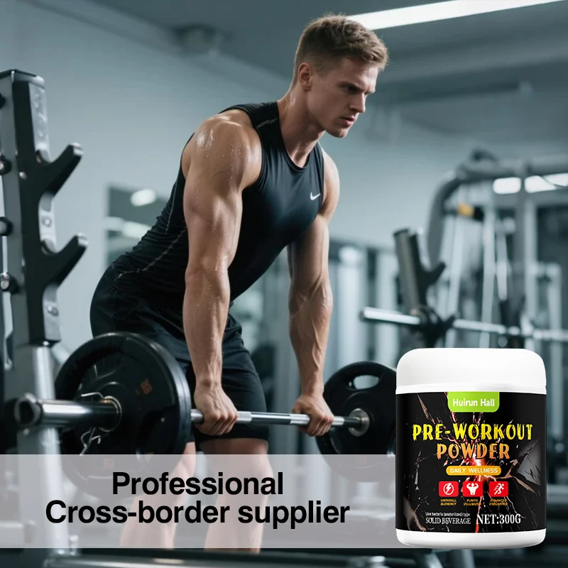 OEM Custom Flavor Sugar-Free Pre-Workout Energy Booster Powder Sports Supplement Caffeine Beta-Alanine Men Plant-Based Beverage