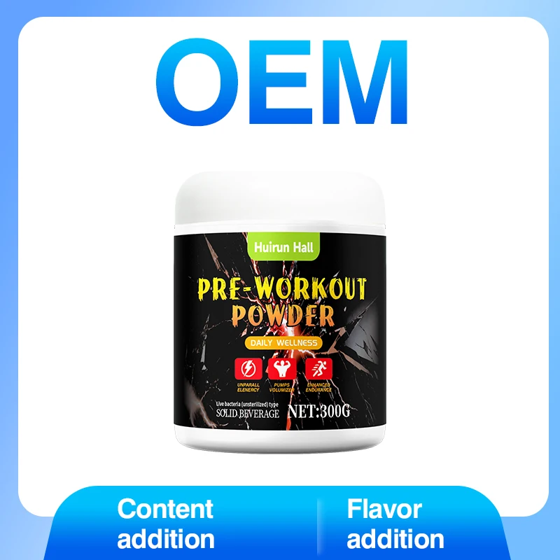 OEM Custom Flavor Sugar-Free Pre-Workout Energy Booster Powder Sports Supplement Caffeine Beta-Alanine Men Plant-Based Beverage