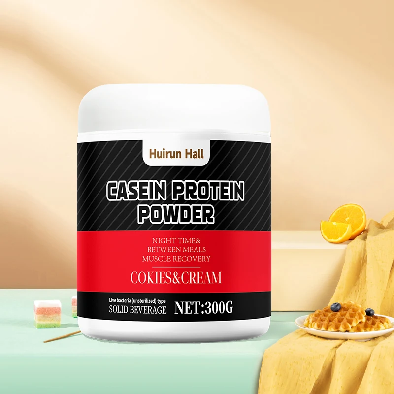 OEM Slow-Digesting Nighttime Recovery Supplement Custom Flavor Casein Protein Powder for Muscle Growth Plant-Based Beverage