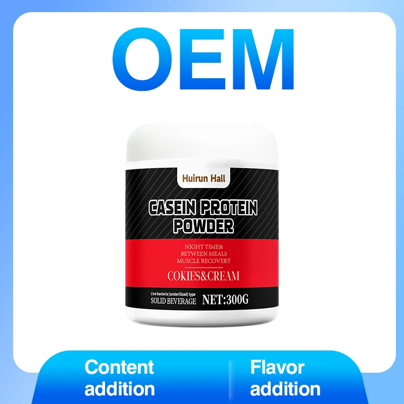 OEM Slow-Digesting Nighttime Recovery Supplement Custom Flavor Casein Protein Powder for Muscle Growth Plant-Based Beverage