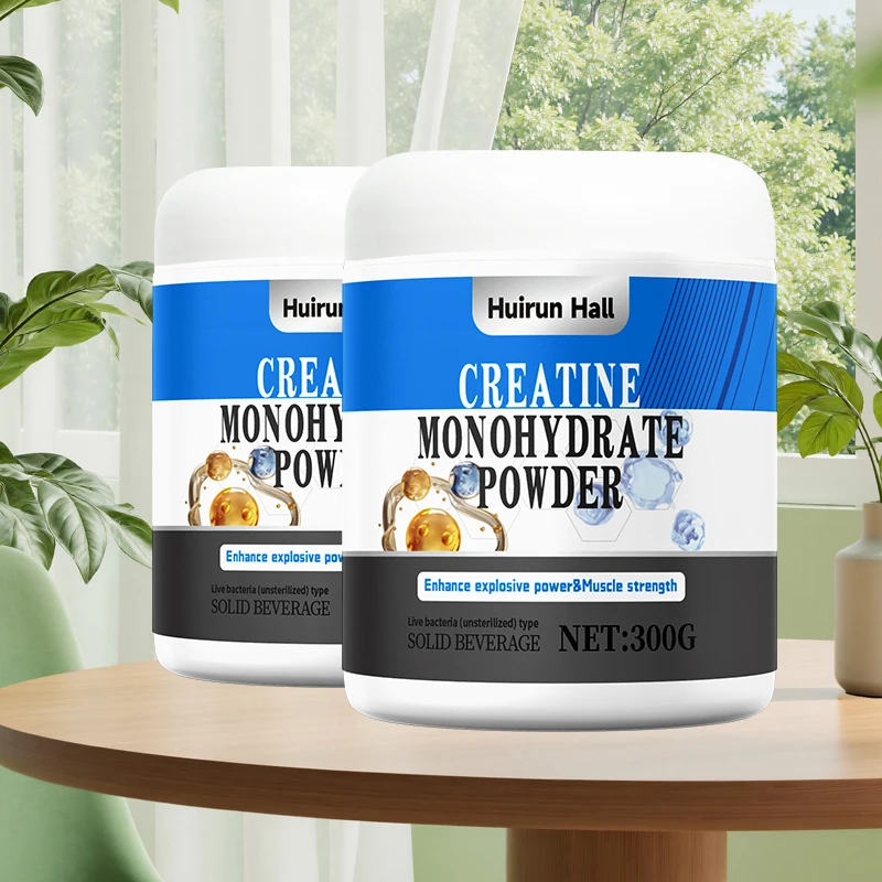 OEM Creatine Monohydrate Powder Plant-Based Pre-Workout Supplement for Muscle Strength Endurance Recovery Fitness Gym Nutrition