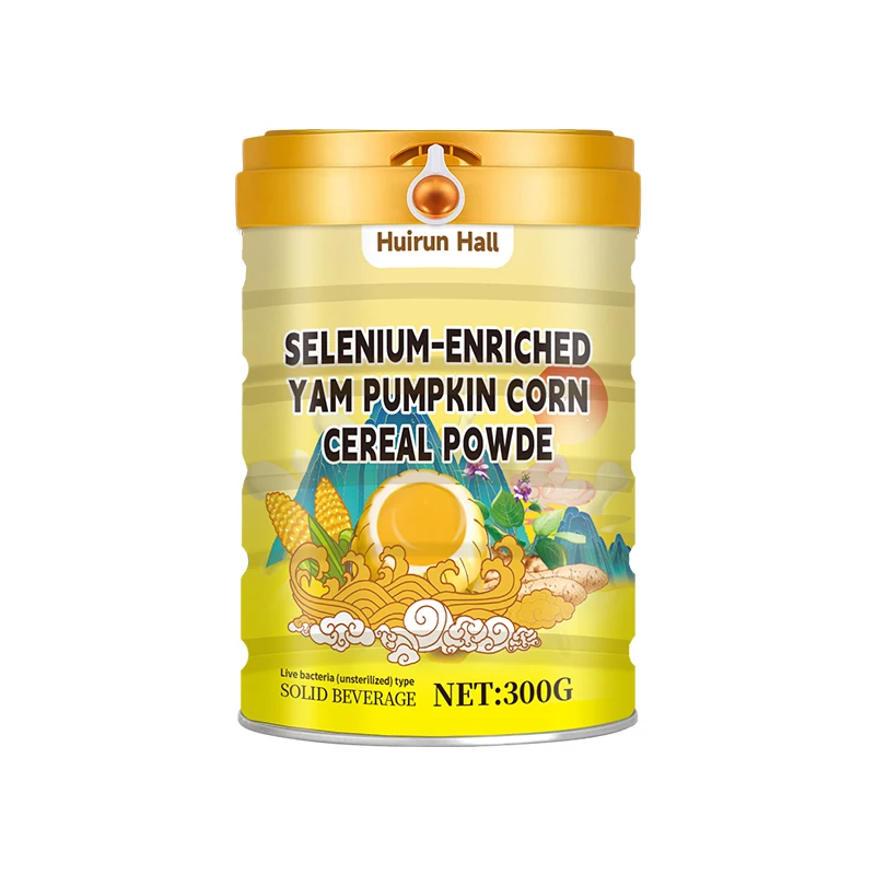 OEM Yam Pumpkin Corn Cereal Powder with Selenium Natural Nutrient-Rich Flavored Instant Drink Mix in Box Packaging