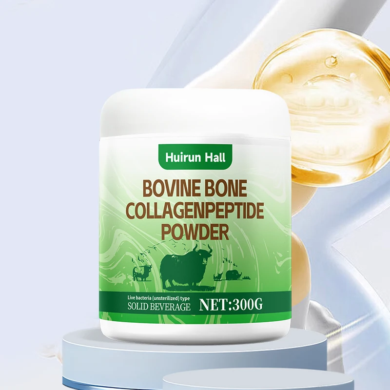 High Purity Bovine Collagen Peptide Powder Hydrolyzed Protein Beverage for Adults Sweet Taste 300g Plastic Bottle 24-Month Shelf