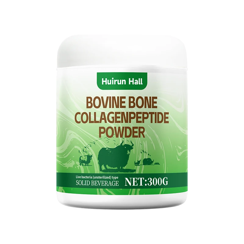 High Purity Bovine Collagen Peptide Powder Hydrolyzed Protein Beverage for Adults Sweet Taste 300g Plastic Bottle 24-Month Shelf