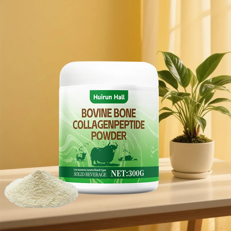 High Purity Bovine Collagen Peptide Powder Hydrolyzed Protein Beverage for Adults Sweet Taste 300g Plastic Bottle 24-Month Shelf
