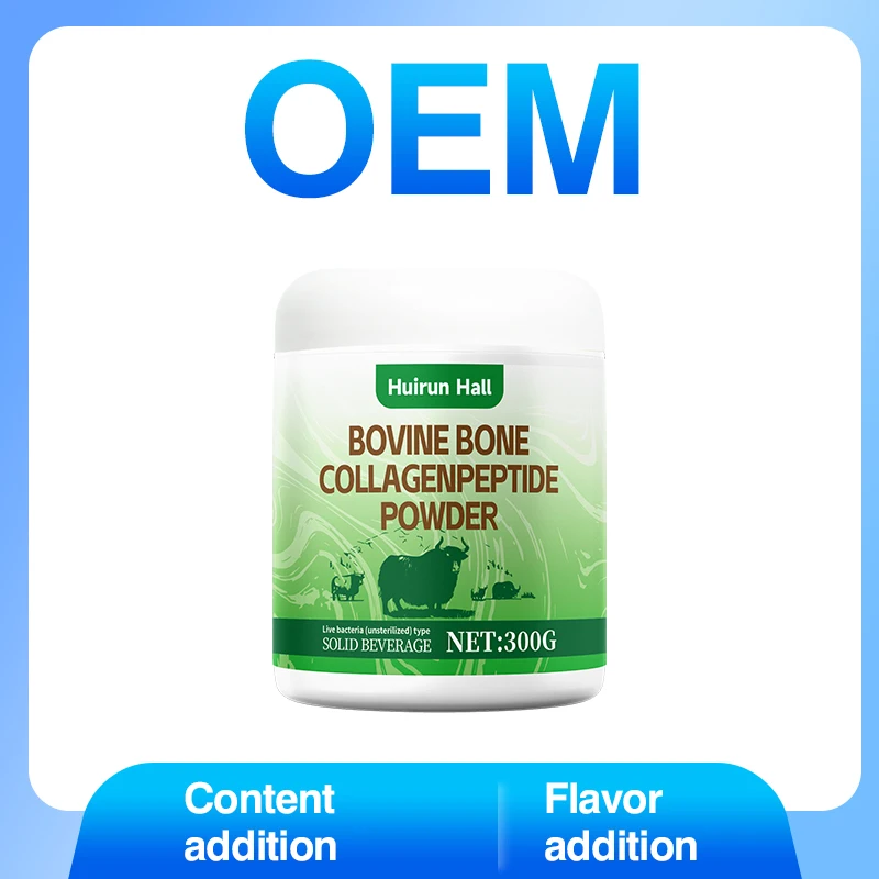 High Purity Bovine Collagen Peptide Powder Hydrolyzed Protein Beverage for Adults Sweet Taste 300g Plastic Bottle 24-Month Shelf