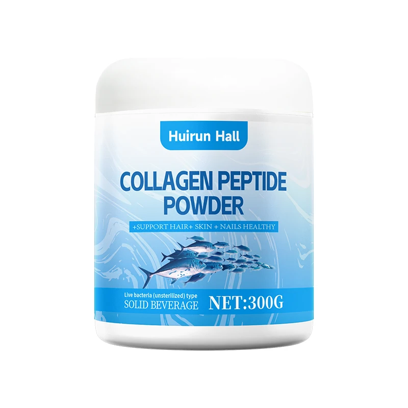 Sugar-Free Marine Fish Oligopeptide Anti-Aging Beauty Supplement Collagen Booster for Skin Care Packaged in Bottle