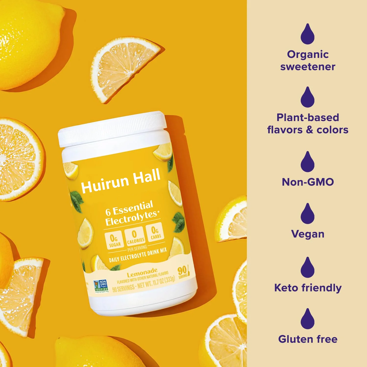 Professional Sport Hydration Support with Balanced Electrolytes Sugar-Free Formula in Bottle for Workout Performance Recovery