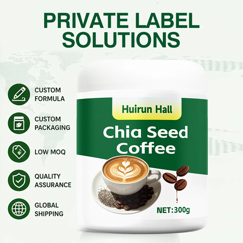 Instant Chia Seed Coffee Energy Drink Mix Fiber-Rich Antioxidants for Healthy Weight Control Daily Vitality Support OEM Bulk