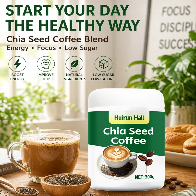 Instant Chia Seed Coffee Energy Drink Mix Fiber-Rich Antioxidants for Healthy Weight Control Daily Vitality Support OEM Bulk