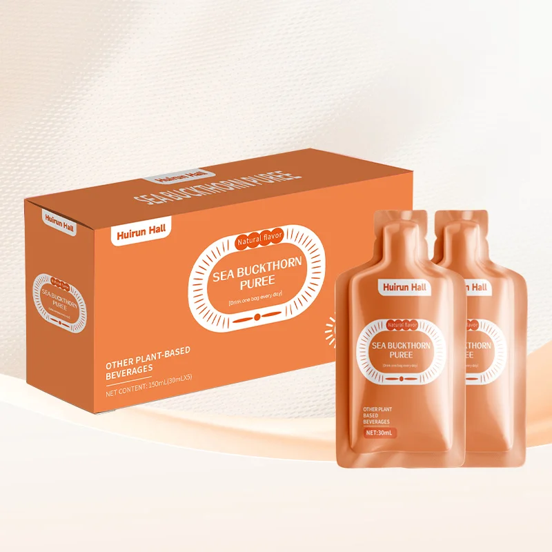 OEM Sea Buckthorn Pulp Drink Custom Bottle Flavor Volume Private Label Superfruit Beverage in Bulk Packaging