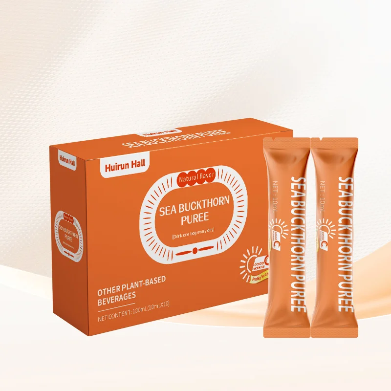 Sea Buckthorn TCM Superfruit Liquid OEM Flavored Herbal Wellness Tonic Bulk Packaged Beverage in Bottle