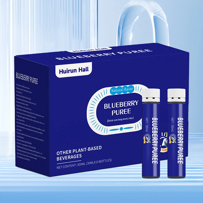 Factory Supply Blueberry Herbal Elixir Traditional Antioxidant Fruit Tonic Functional Wellness Drink in Bulk Bottle Packaging