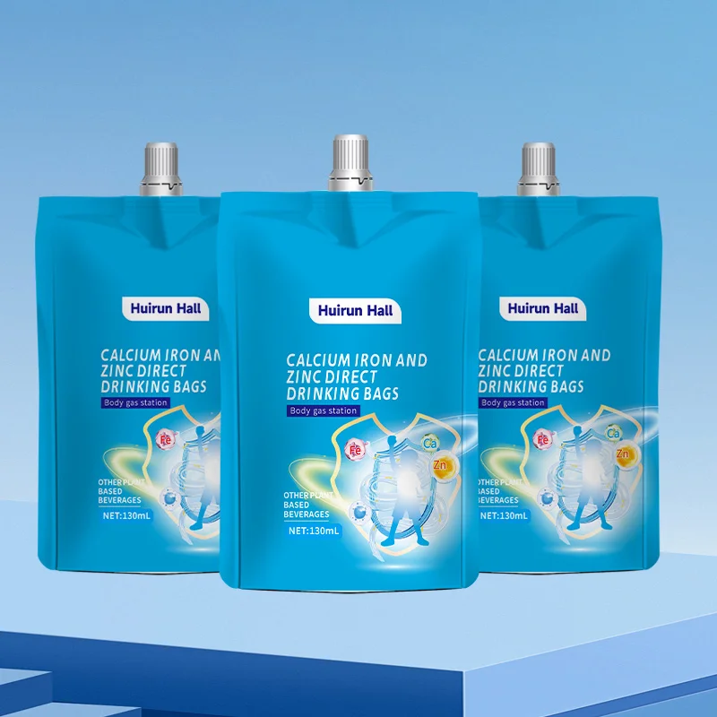 Private Label Calcium Iron Zinc Liquid Supplement OEM Supported Ready to Drink Stick Pack Bottle Packaging Flavored Processing