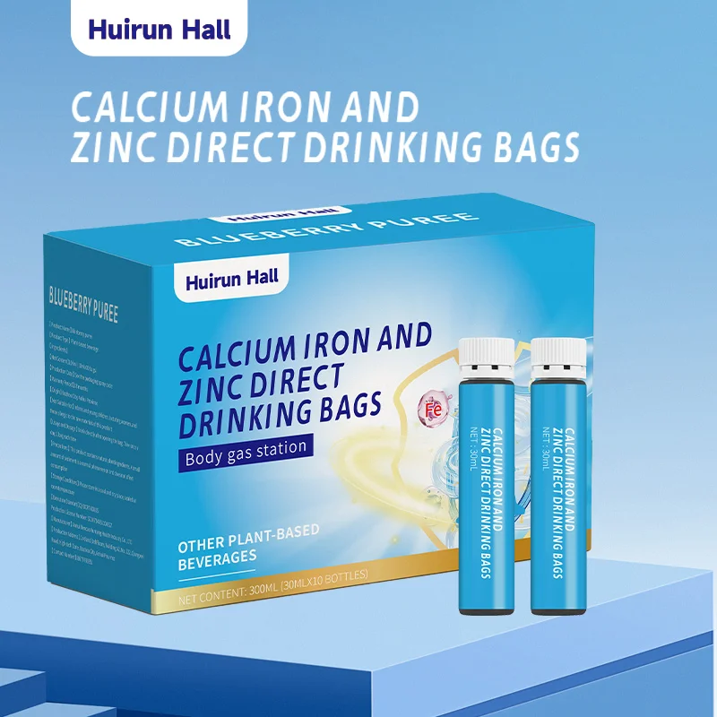 Sugar-Free Calcium Iron Zinc Liquid Drink for Kids Tasty Mineral Supplement for Growth & Immunity Bulk Packaged Bottle