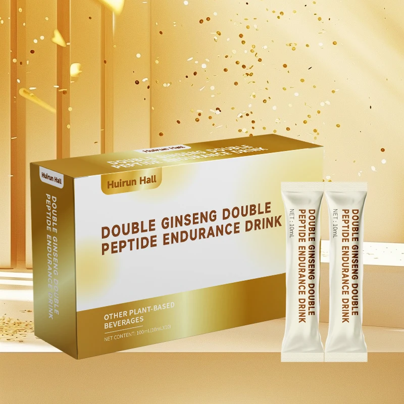 OEM Double Ginseng Double Peptide Sports Recovery Beverage Flavored Vitality Boost Endurance Drink Private Label Bulk Packaging
