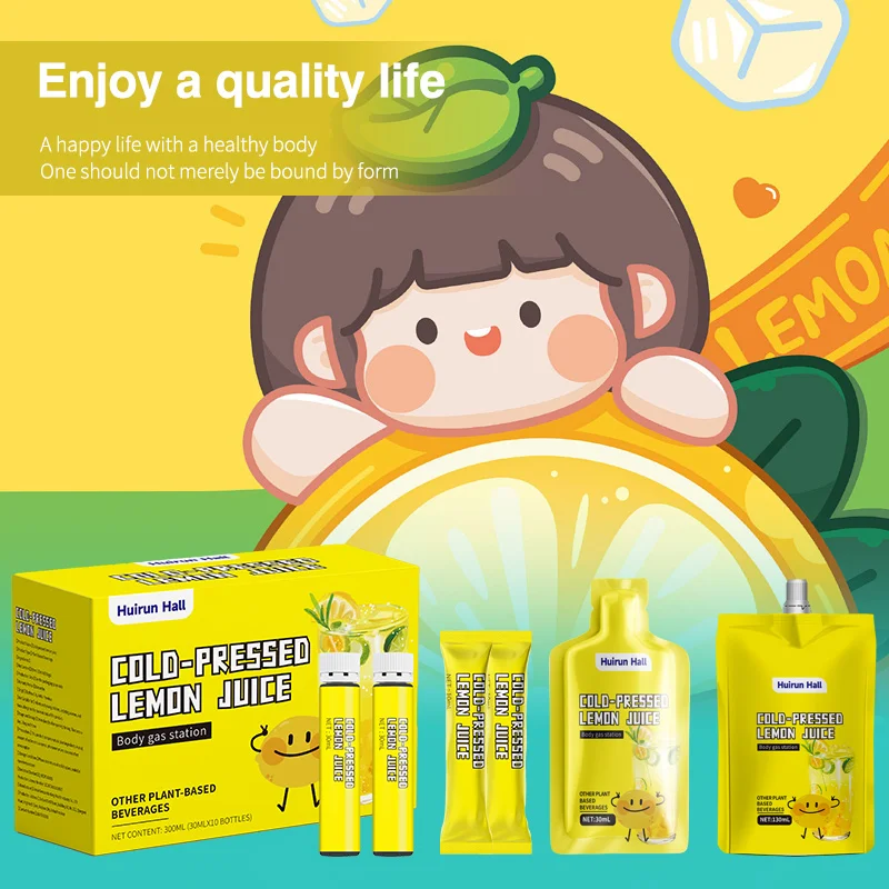 OEM Private Label Pure Lemon Juice Concentrate Cold Pressed Detox Health Halal Certified Low Sugar Flavored Nutritional