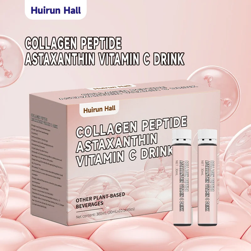 Private Label Beauty Skin Support Drink Collagen Peptide Astaxanthin Vitamin C Flavorful Bulk Packed in Bottles Other Beverages
