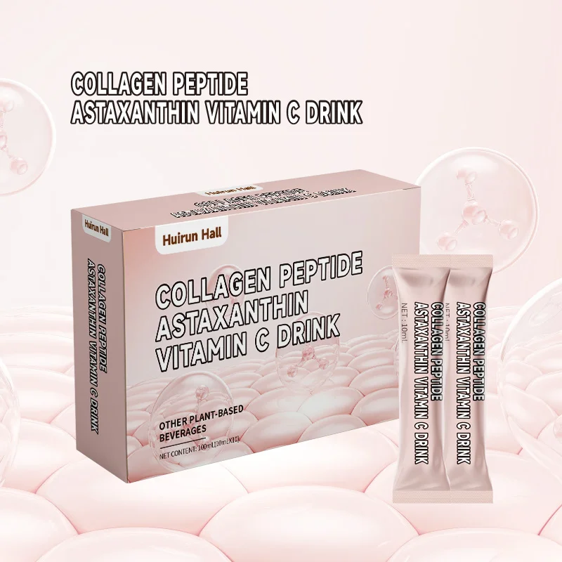 Private Label Beauty Skin Support Drink Collagen Peptide Astaxanthin Vitamin C Flavorful Bulk Packed in Bottles Other Beverages